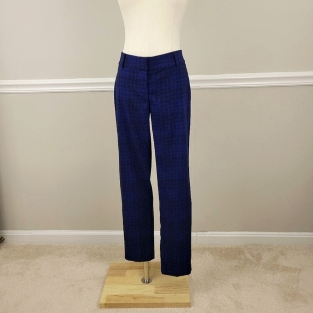 ANN TAYLOR Blue and Black Low Rise Pants Size 2